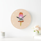かわいいコーラアイスブロックアートポップ・アートのポップシクル ラージ壁時計 (ホーム)