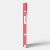 かわいいコーラルハートのバレンタインデー柄 Case-Mate iPhoneケース (裏面 / 右)