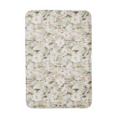 かわいいコーラルピンクの花 バスマット (正面縦)