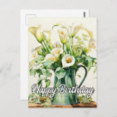 かわいいコーラルリリーの花 ポストカード (正面/裏面)