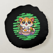 かわいいコ食べルギのラーメン ラウンドクッション (裏面)