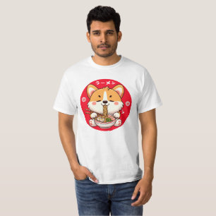 かわいいコ食べルギのラーメン Tシャツ