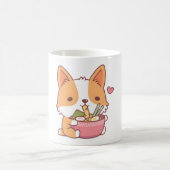 かわいいコ食べルギ犬ラーメン コーヒーマグカップ (中央)