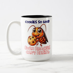 かわいいゴキブリCookie漫画デザート ツートーンマグカップ