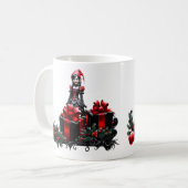 かわいいゴシックのクリスマス小妖精や小人。 コーヒーマグカップ (正面左)