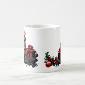 かわいいゴシックのクリスマス小妖精や小人。 コーヒーマグカップ (中央)