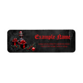 かわいいゴシックのクリスマス小妖精や小人。 ラベル (正面)