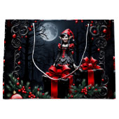 かわいいゴシックのクリスマス小妖精や小人。 ラージペーパーバッグ (正面)