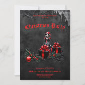 かわいいゴシックのクリスマス小妖精や小人。 招待状 (正面)