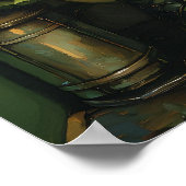 かわいいゴシックの妖精が猫の耳をトイレアートに身に付ける ポスター (角)