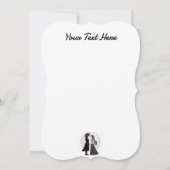 かわいいゴシックエモの子供たちがバレンタインデーにキスする,  ノートカード (裏面)