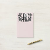 かわいいゴシックエモキッズがバレンタインデーにキス, ゴシックエモかわいい子供たちダークバレンタイン ポストイット (デスク上)