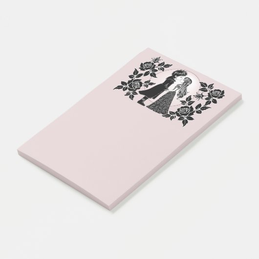 かわいいゴシックエモキッズがバレンタインデーにキス, ゴシックエモかわいい子供たちダークバレンタイン ポストイット (アングル)