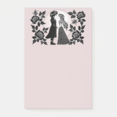 かわいいゴシックエモキッズがバレンタインデーにキス, ゴシックエモかわいい子供たちダークバレンタイン ポストイット (正面)