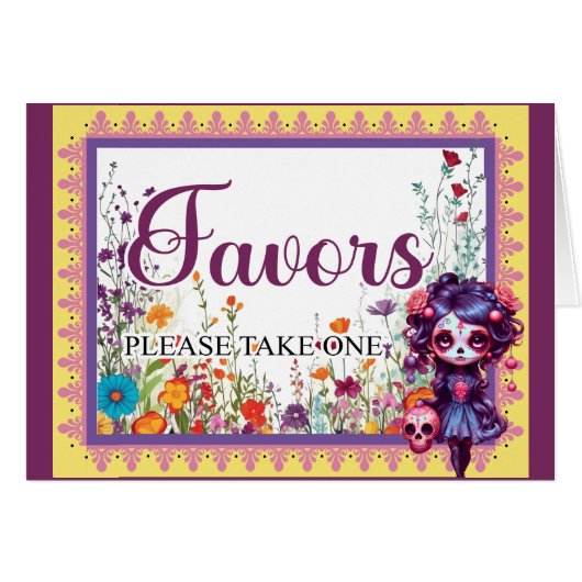 かわいいゴシックガーデンシュガースカルウィズカード (正面横)