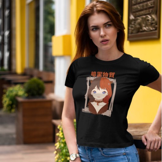 かわいいゴシックガールアニメ Tシャツ