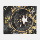 かわいいゴシックガールカスタムデコールギフトゴシックの女の子 フリースブランケット (正面(横))