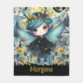 かわいいゴシックガールカスタムデコールギフトゴシックの女の子 フリースブランケット (正面)