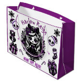 かわいいゴシックガールパープル&ブラックゴシックのクリスマス ラージペーパーバッグ (裏面アングル)