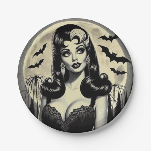 かわいいゴシックガール ペーパープレート (正面)