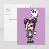 かわいいゴシックガール ポストカード (正面/裏面)