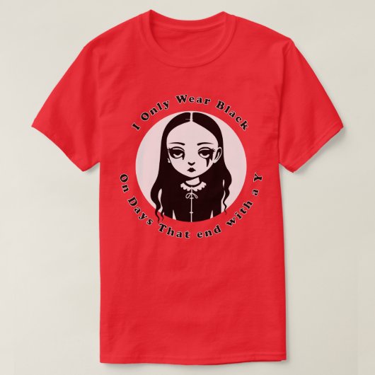 かわいいゴシックガール Tシャツ (デザイン正面)