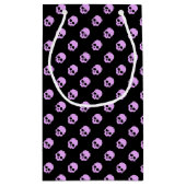 かわいいゴシックピンクスカル スモールペーパーバッグ (裏面)