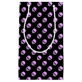 かわいいゴシックピンクスカル スモールペーパーバッグ