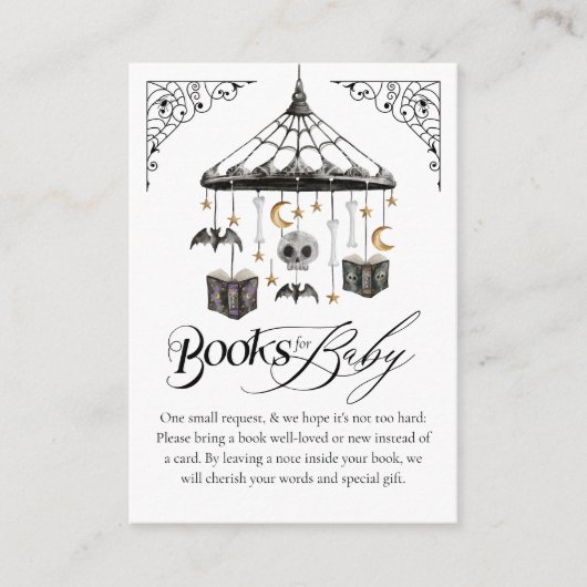 かわいいゴシックベビーのベビー&レジストリ用のモバイルブック エンクロージャーカード (正面)