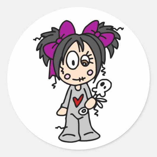 かわいいゴシックベビー ラウンドシール (正面)