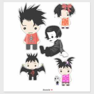 かわいいゴシック子ども少年少女クリップアート シール
