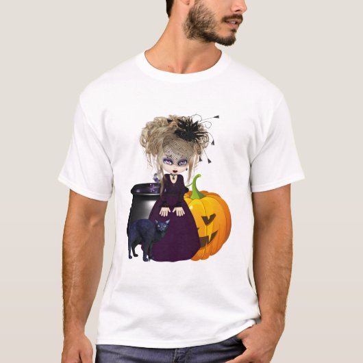 かわいいゴシック様式ハロウィン Tシャツ (正面)