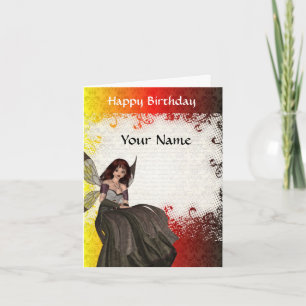かわいいゴシック様式妖精の誕生日 カード
