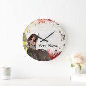 かわいいゴシック様式妖精 ラージ壁時計 (ホーム)