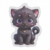 かわいいゴシック猫 シール (正面)