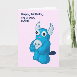 かわいいゴシック誕生日ウィッシュ – Blue Demon カード