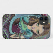かわいいゴシック風の妖精とドラゴンのiPhoneケース Case-Mate iPhoneケース (裏面(横))