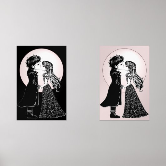 かわいいゴシックEmoキッズキスバレンタインデー (正面)