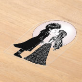 かわいいゴシックEmoキッズキスバレンタインデー アクリル招待状 (レイダウン)