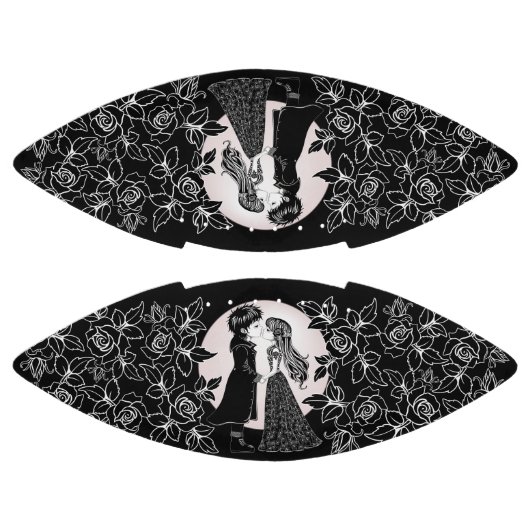 かわいいゴシックEmoキッズキスバレンタインデー アメリカンフットボール (パネル)