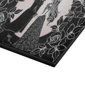 かわいいゴシックEmoキッズキスバレンタインデー カッティングボード (角)