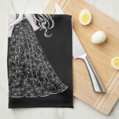 かわいいゴシックEmoキッズキスバレンタインデー キッチンタオル (四つ折り)