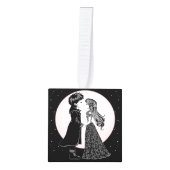 かわいいゴシックEmoキッズキスバレンタインデー キューブオーナメント (正面)