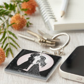 かわいいゴシックEmoキッズキスバレンタインデー キーホルダー (正面右)