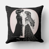 かわいいゴシックEmoキッズキスバレンタインデー クッション (裏面)