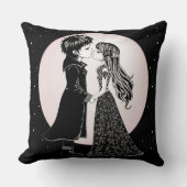 かわいいゴシックEmoキッズキスバレンタインデー クッション (正面)