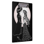 かわいいゴシックEmoキッズキスバレンタインデー クリップボード (右)