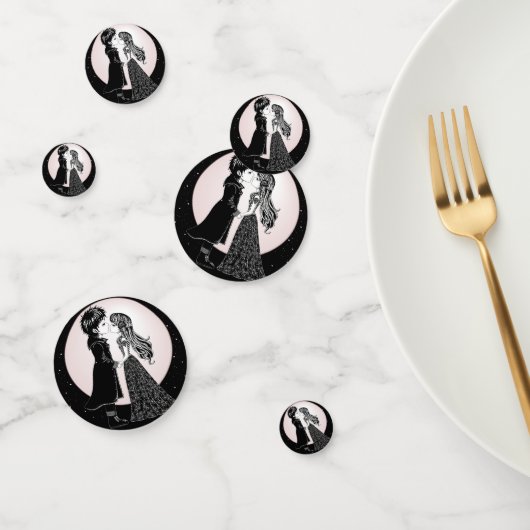 かわいいゴシックEmoキッズキスバレンタインデー コンフェッティ (グループ)