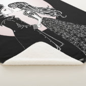 かわいいゴシックEmoキッズキスバレンタインデー シェルパブランケット (3/4)