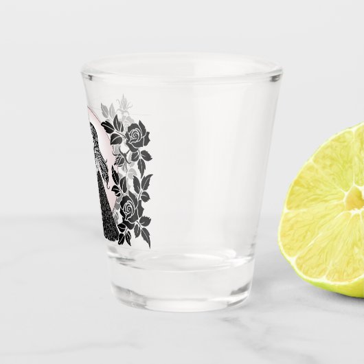 かわいいゴシックEmoキッズキスバレンタインデー ショットグラス (右)